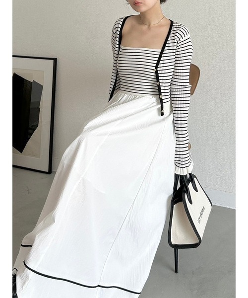 LILY BROWN（リリーブラウン）の「【WEB限定カラー】フリルスリーブカーディガン/ハンドウォッシャブル（カーディガン/ボレロ・レディース・グレー/ライトブルー/その他/ミント・FREE）」の9枚目の写真