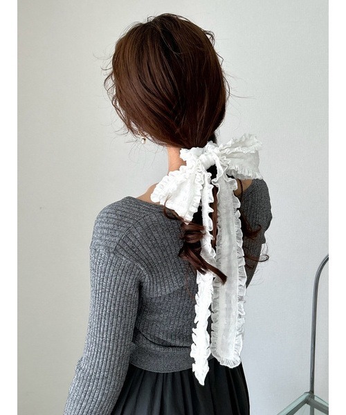LILY BROWN（リリーブラウン）の「【WEB限定カラー】フリルスリーブカーディガン/ハンドウォッシャブル（カーディガン/ボレロ・レディース・グレー/ライトブルー/その他/ミント・FREE）」の19枚目の写真