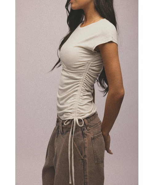 ALEXIA STAM（アリシアスタン）の「Side Drawstring Tee /サイド