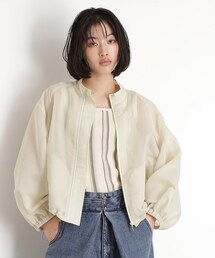 シアースタンドカラーブルゾン【洗える】