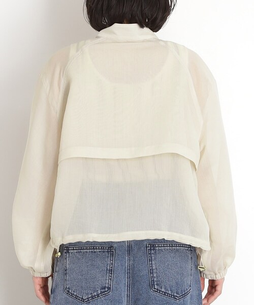 THE SHOP TK （ザ ショップ ティーケー ）の「シアースタンドカラーブルゾン【洗える】（ブルゾン・レディース・ライトイエロー系/スミクロ・12/13）」の14枚目の写真