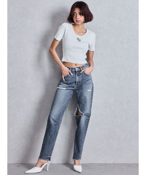 GYDA（ジェイダ）の「GGプレートハーフスリーブニットトップス（ニット/セーター・レディース・シルバー/オフホワイト/ブラック/その他1・FREE）」の18枚目の写真