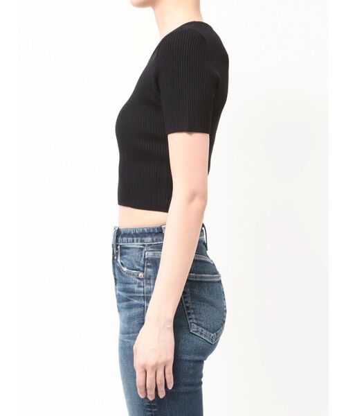 GYDA ハーフスリーブニットトップス GYDA （ジェイダ）GD bijou MOLDハーフスリーブニットトップス