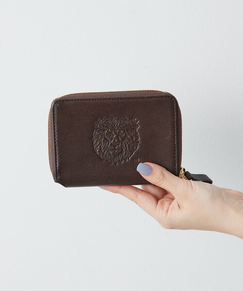 【未使用】ear PAPILLONER LION COFFEE コラボ 財布 LION COFFEE(ライオンコーヒー)コラボ レザー二つ折り財布（財布