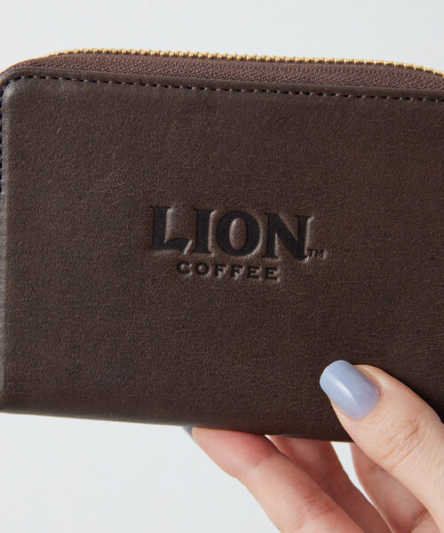 【未使用】ear PAPILLONER LION COFFEE コラボ 財布 LION COFFEE(ライオンコーヒー)コラボ レザー二つ折り財布（財布