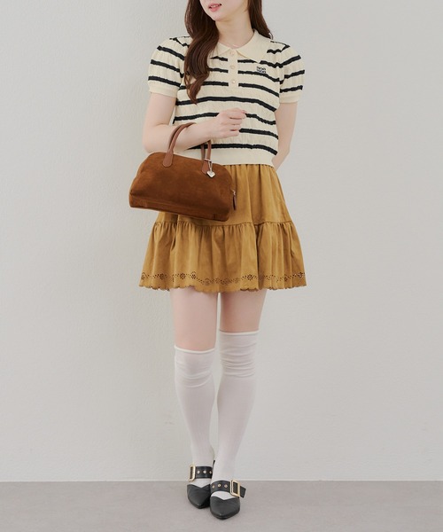 Another Branch olive des olive（アナザーブランチオリーブデオリーブ）の「【夏まで着れる】BASICポロニット（ニット/セーター・レディース・アイボリー/その他12/ネイビー/ボルドー・FREE）」の12枚目の写真