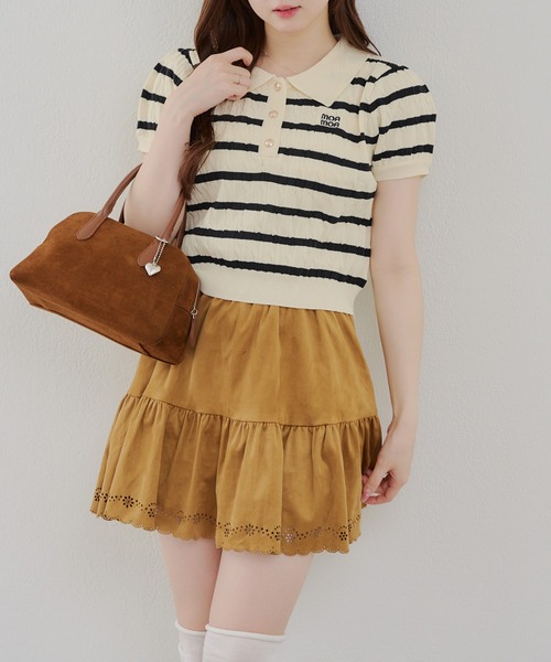 Another Branch olive des olive（アナザーブランチオリーブデオリーブ）の「【夏まで着れる】BASICポロニット（ニット/セーター・レディース・アイボリー/その他12/ネイビー/ボルドー・FREE）」の14枚目の写真