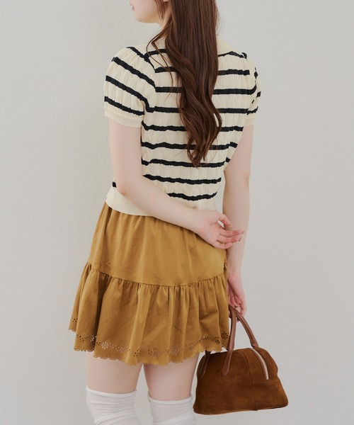 Another Branch olive des olive（アナザーブランチオリーブデオリーブ）の「【夏まで着れる】BASICポロニット（ニット/セーター・レディース・アイボリー/その他12/ネイビー/ボルドー・FREE）」の13枚目の写真