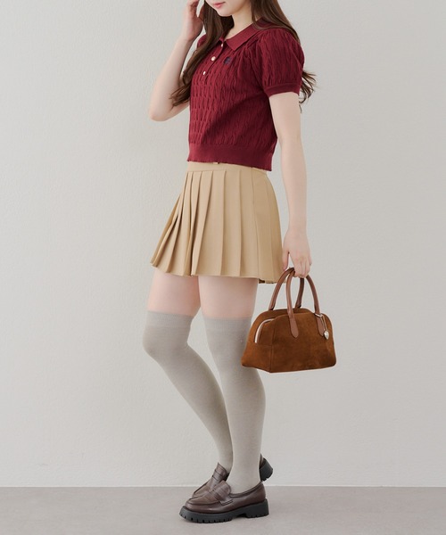 Another Branch olive des olive（アナザーブランチオリーブデオリーブ）の「【夏まで着れる】BASICポロニット（ニット/セーター・レディース・アイボリー/その他12/ネイビー/ボルドー・FREE）」の19枚目の写真