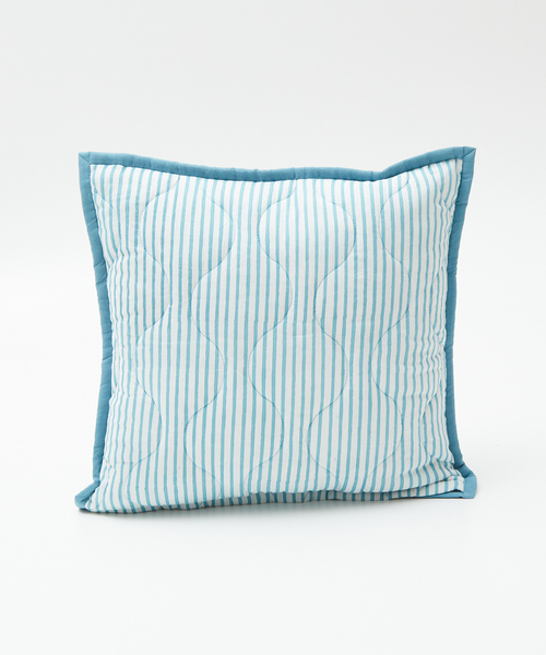 collex（コレックス）の「ブロックプリント キルトクッションカバー 45×45（クッション/クッションカバー・レディース・ピンク/ブルー/ブルー系その他/イエロー・フリー）」の9枚目の写真