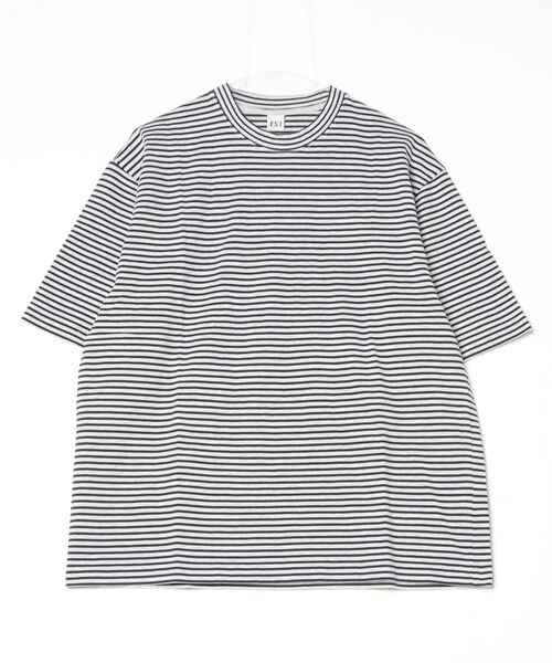 fridge(フリッジ)の「【ES.1】エスアイ Border SS T-shirts(Tシャツ/カットソー・メンズ・ブラック系その他/ホワイト系その他/ブラック/ホワイト・SMALL/X-LARGE/MEDIUM/LARGE)」の1枚目の写真