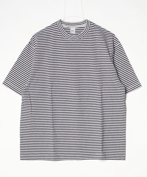 fridge（フリッジ）の「【ES.1】エスアイ Border SS T-shirts（Tシャツ/カットソー・メンズ・ブラック系その他/ホワイト系その他/ブラック/ホワイト/ネイビー/アッシュグレー・SMALL/X-LARGE/MEDIUM/LARGE）」の5枚目の写真
