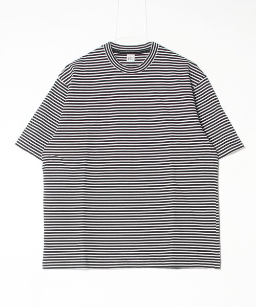 fridge(フリッジ)の「【ES.1】エスアイ Border SS T-shirts(Tシャツ/カットソー・メンズ・ブラック系その他/ホワイト系その他/ブラック/ホワイト・SMALL/X-LARGE/MEDIUM/LARGE)」の3枚目の写真