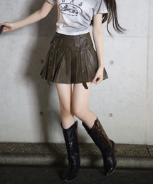 ATMARK（アットマーク）の「《3サイズ展開　/　レディース　》ベルト　レザープリーツスカート（スカート）」