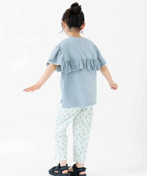 and D. petit main（アンドディープティマイン）の「【水陸両用】半袖フリルプルオーバー（Tシャツ/カットソー・キッズ・サーモンピンク/チャコール/サックスブルー・90cm/100cm/110cm/120cm/130cm/150cm/140cm）」の9枚目の写真