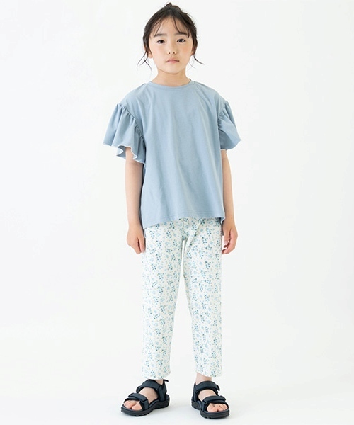 and D. petit main（アンドディープティマイン）の「【水陸両用】半袖フリルプルオーバー（Tシャツ/カットソー・キッズ・サーモンピンク/チャコール/サックスブルー・90cm/100cm/110cm/120cm/130cm/150cm/140cm）」の10枚目の写真