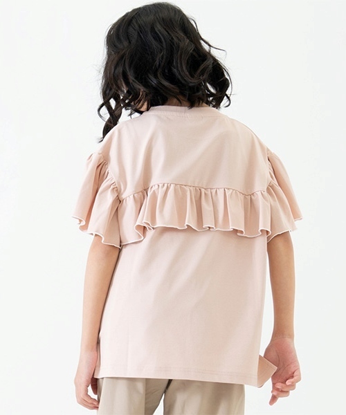 and D. petit main（アンドディープティマイン）の「【水陸両用】半袖フリルプルオーバー（Tシャツ/カットソー・キッズ・サーモンピンク/チャコール/サックスブルー・90cm/100cm/110cm/120cm/130cm/150cm/140cm）」の11枚目の写真