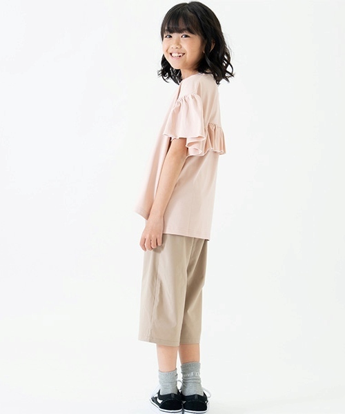 and D. petit main（アンドディープティマイン）の「【水陸両用】半袖フリルプルオーバー（Tシャツ/カットソー・キッズ・サーモンピンク/チャコール/サックスブルー・90cm/100cm/110cm/120cm/130cm/150cm/140cm）」の12枚目の写真