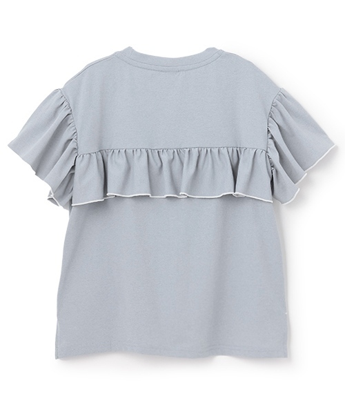 and D. petit main（アンドディープティマイン）の「【水陸両用】半袖フリルプルオーバー（Tシャツ/カットソー・キッズ・サーモンピンク/チャコール/サックスブルー・90cm/100cm/110cm/120cm/130cm/150cm/140cm）」の14枚目の写真