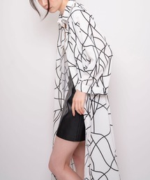 【Nora Lily】Sheer Shirt One-piece