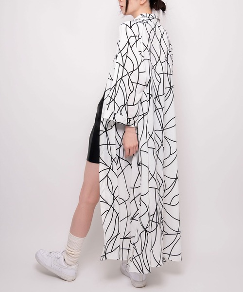 Nora Lily（ノラリリー）の「【Nora Lily】Sheer Shirt One-piece（ワンピース・レディース・オフホワイト/ホワイト系その他/ブラック/ライトブルー・FREE）」の6枚目の写真