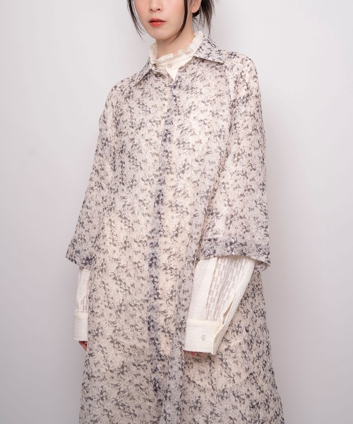 Nora Lily（ノラリリー）の「【Nora Lily】Sheer Shirt One-piece（ワンピース・レディース・オフホワイト/ホワイト系その他/ブラック/ライトブルー・FREE）」の15枚目の写真