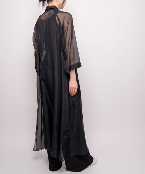 Nora Lily（ノラリリー）の「【Nora Lily】Sheer Shirt One-piece（ワンピース・レディース・オフホワイト/ホワイト系その他/ブラック/ライトブルー・FREE）」の19枚目の写真