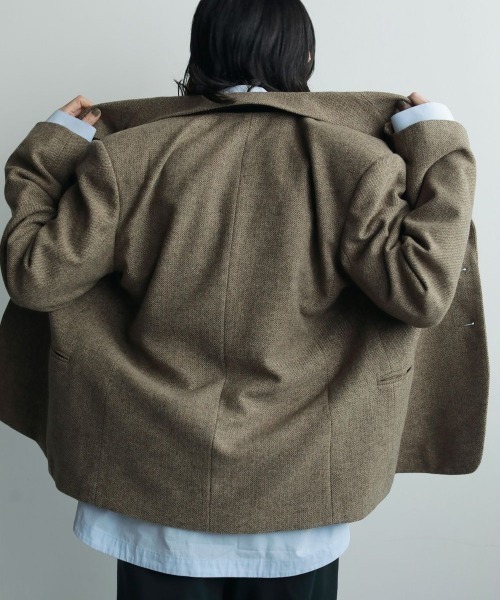 anuke Herringbone Wool Jacket ヘリンボーンウールジャケット