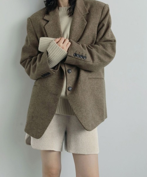 anuke Herringbone Wool Jacket ヘリンボーンウールジャケット