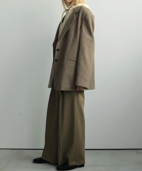 anuke(アンヌーク)の「anuke Herringbone Wool Jacket ヘリンボーンウールジャケット/62520107(テーラードジャケット・レディース・ベージュ/ブラウン・36/38)」の13枚目の写真