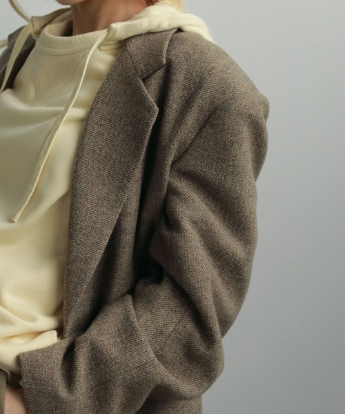 anuke(アンヌーク)の「anuke Herringbone Wool Jacket ヘリンボーンウールジャケット/62520107(テーラードジャケット・レディース・ベージュ/ブラウン・36/38)」の14枚目の写真
