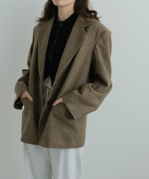 anuke Herringbone Wool Jacket ヘリンボーンウールジャケット
