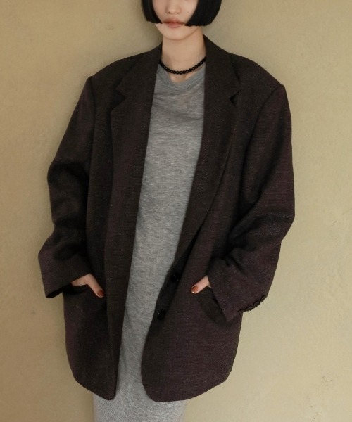 anuke Herringbone Wool Jacket ヘリンボーンウールジャケット