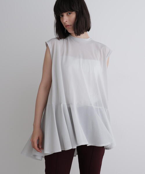 ADORE - 【美品】ルフィル le phil デザインカットソー　アシンメトリー　チュール fifth アシンメトリーチュールフリルカットソー | 人気