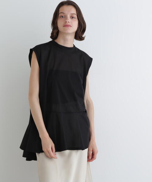 LE PHIL(ルフィル)の「◆シアートリコットカットソー(Tシャツ/カットソー・レディース・ブラック/ブラウン/グレー・F)」の2枚目の写真