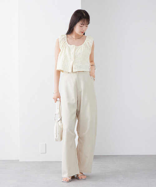 5日間限定価格】シャーリングスクエアショートタンク（タンク