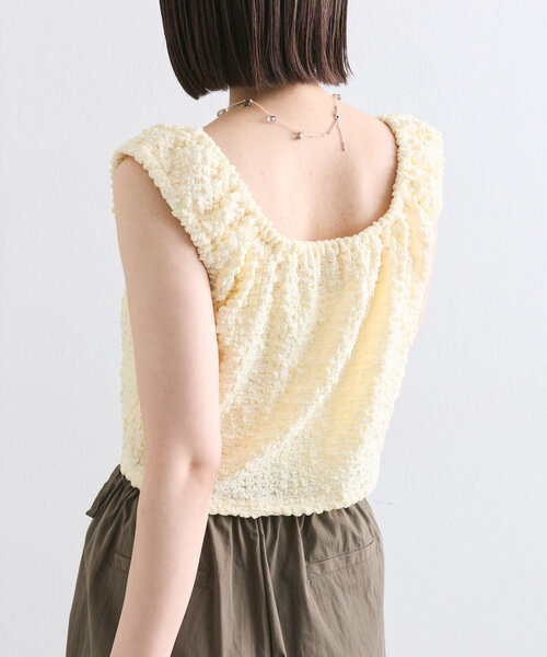 mystic(ミスティック)の「シャーリングスクエアショートタンク(タンクトップ・レディース・レッド/ブラウン/アイボリー/ブラック・FREE)」の17枚目の写真