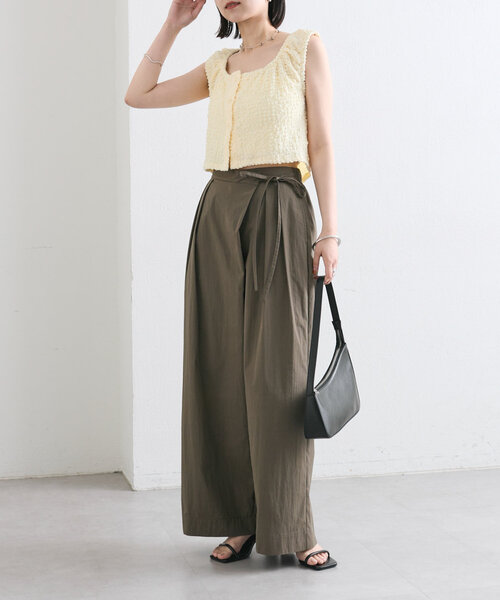 mystic(ミスティック)の「シャーリングスクエアショートタンク(タンクトップ・レディース・レッド/ブラウン/アイボリー/ブラック・FREE)」の18枚目の写真