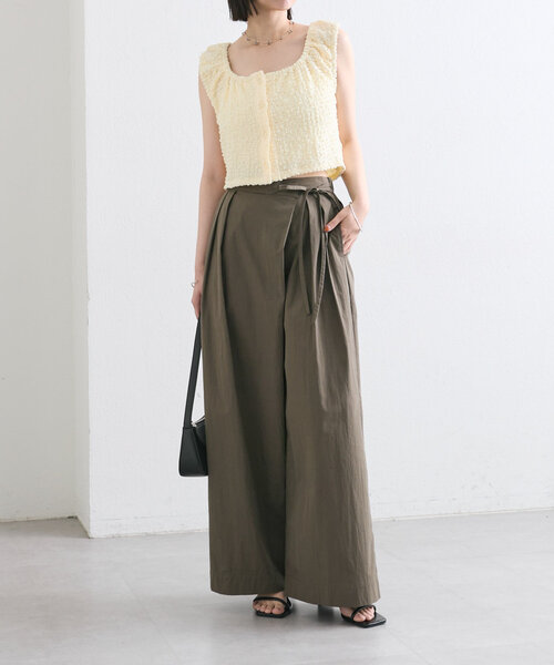 mystic(ミスティック)の「シャーリングスクエアショートタンク(タンクトップ・レディース・レッド/ブラウン/アイボリー/ブラック・FREE)」の19枚目の写真