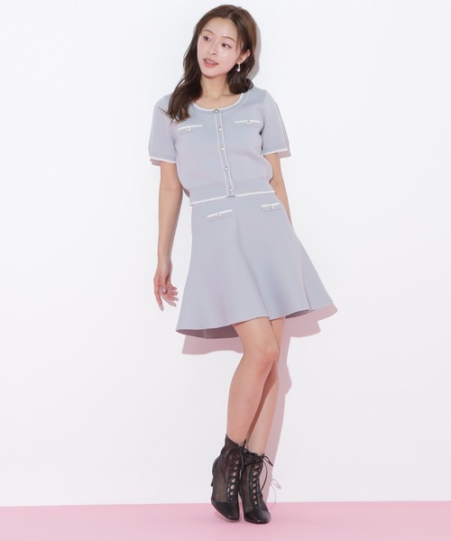 【大幅値下げ】JILLbyJILLSTUART セットアップ　お呼ばれ　ドレス JILL STUART ジルスチュアート トリミングレースセットアップ