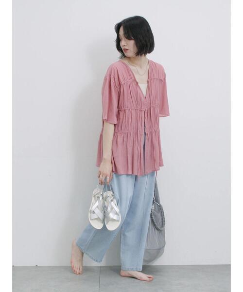 Samansa Mos2 blue（サマンサモスモスブルー）の「【ふっくらクッション】クロスベルトサンダル（サンダル・レディース・ブラック/シルバー/ブラウン・L/M）」の14枚目の写真