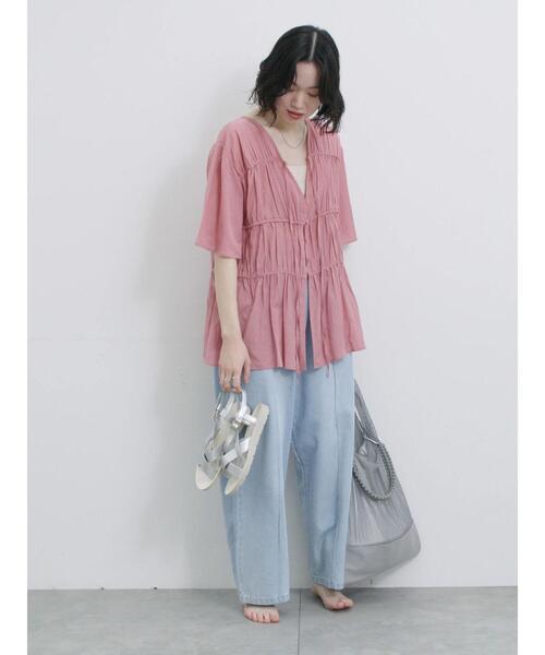 Samansa Mos2 blue（サマンサモスモスブルー）の「【ふっくらクッション】クロスベルトサンダル（サンダル・レディース・ブラック/シルバー/ブラウン・L/M）」の15枚目の写真