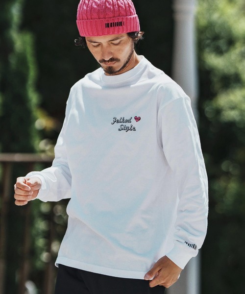 felkod（フィルコッド）の「mlt5269- 3D Logo Print Long Sleeve Tee カットソー（Tシャツ/カットソー・メンズ・ホワイト×ブラック/ホワイト×ピンク/ブラック×ピンク・S/M/L/XL）」の5枚目の写真