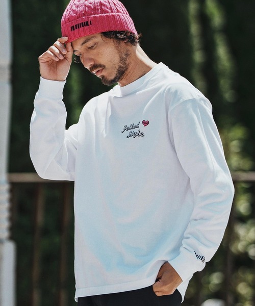 felkod（フィルコッド）の「mlt5269- 3D Logo Print Long Sleeve Tee カットソー（Tシャツ/カットソー・メンズ・ホワイト×ブラック/ホワイト×ピンク/ブラック×ピンク・S/M/L/XL）」の6枚目の写真