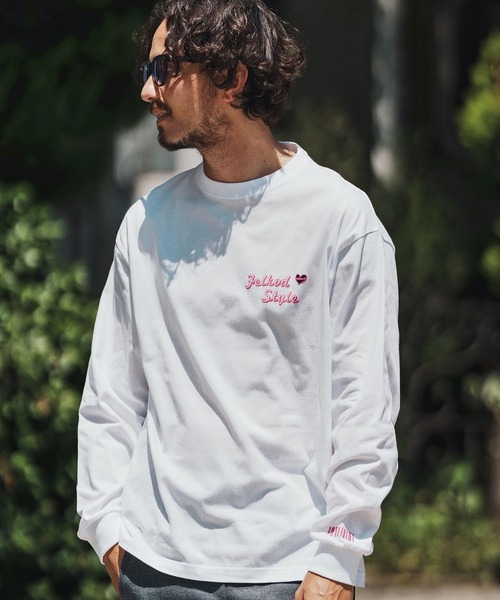 felkod（フィルコッド）の「mlt5269- 3D Logo Print Long Sleeve Tee カットソー（Tシャツ/カットソー・メンズ・ホワイト×ブラック/ホワイト×ピンク/ブラック×ピンク・S/M/L/XL）」の10枚目の写真