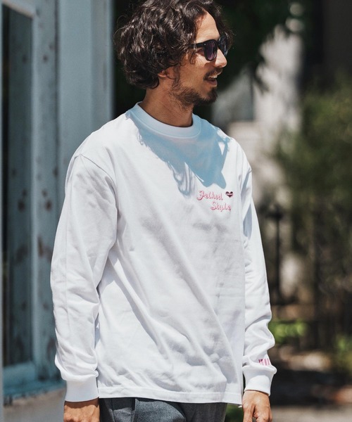 felkod（フィルコッド）の「mlt5269- 3D Logo Print Long Sleeve Tee カットソー（Tシャツ/カットソー・メンズ・ホワイト×ブラック/ホワイト×ピンク/ブラック×ピンク・S/M/L/XL）」の12枚目の写真