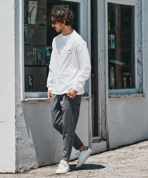 felkod（フィルコッド）の「mlt5269- 3D Logo Print Long Sleeve Tee カットソー（Tシャツ/カットソー・メンズ・ホワイト×ブラック/ホワイト×ピンク/ブラック×ピンク・S/M/L/XL）」の13枚目の写真