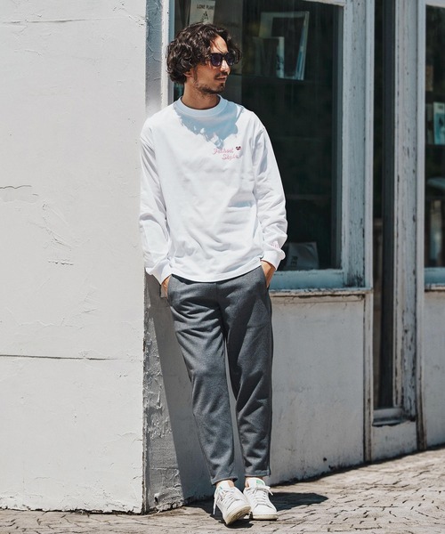 felkod（フィルコッド）の「mlt5269- 3D Logo Print Long Sleeve Tee カットソー（Tシャツ/カットソー・メンズ・ホワイト×ブラック/ホワイト×ピンク/ブラック×ピンク・S/M/L/XL）」の14枚目の写真