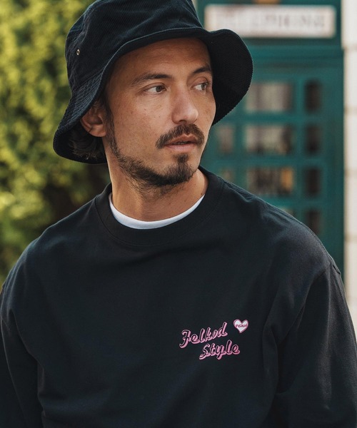 felkod（フィルコッド）の「mlt5269- 3D Logo Print Long Sleeve Tee カットソー（Tシャツ/カットソー・メンズ・ホワイト×ブラック/ホワイト×ピンク/ブラック×ピンク・S/M/L/XL）」の17枚目の写真