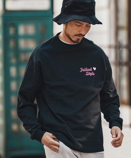 felkod（フィルコッド）の「mlt5269- 3D Logo Print Long Sleeve Tee カットソー（Tシャツ/カットソー・メンズ・ホワイト×ブラック/ホワイト×ピンク/ブラック×ピンク・S/M/L/XL）」の18枚目の写真
